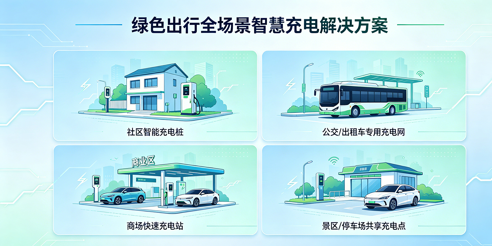 打造覆盖绿色出行全场景的智慧充电解决方案。